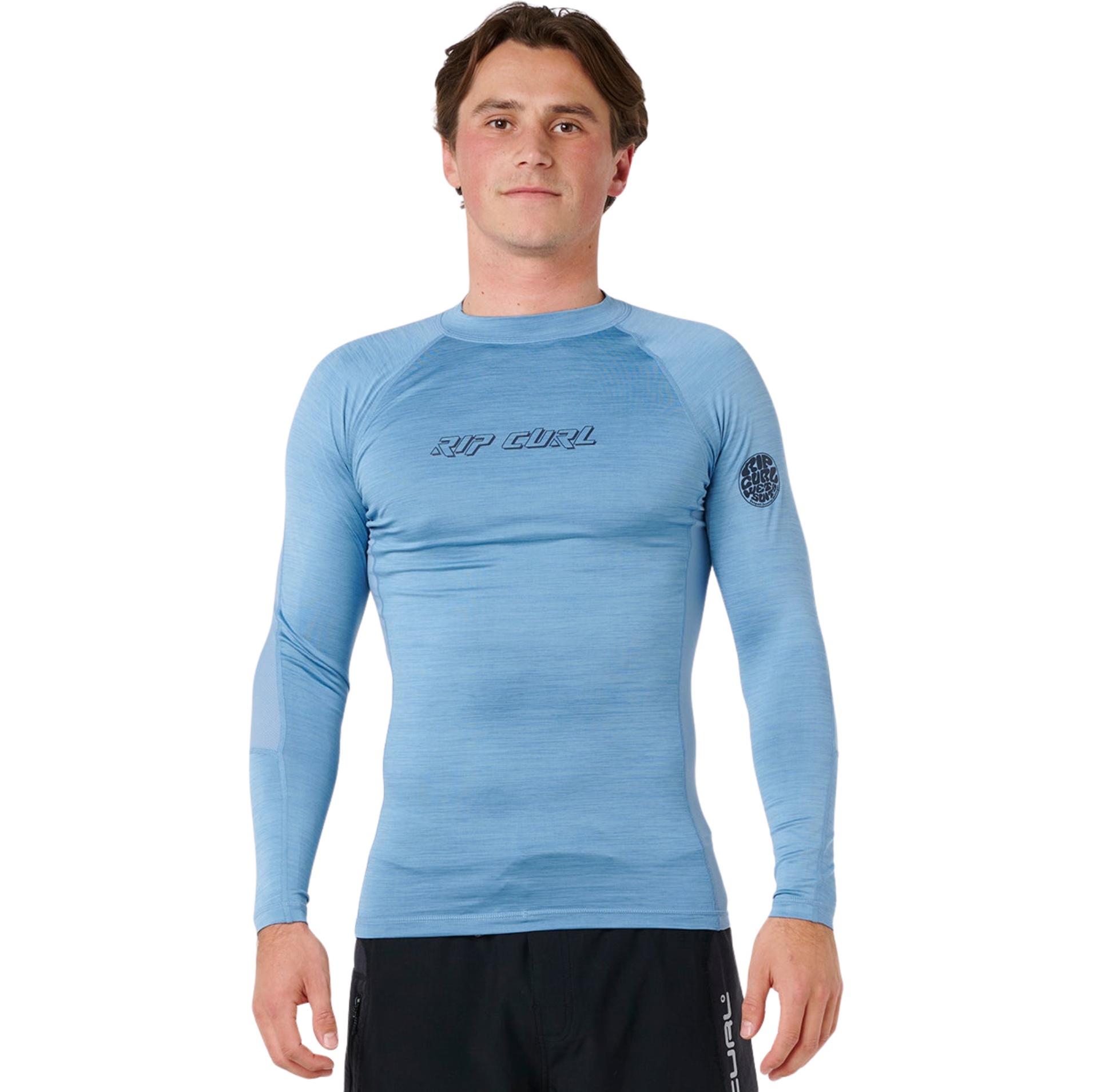 2026 Rip Curl M&auml;nner Dawn Patrol UPF Performance Langärmeliges Lycra-Trikot 16BMRV - Faded Denim